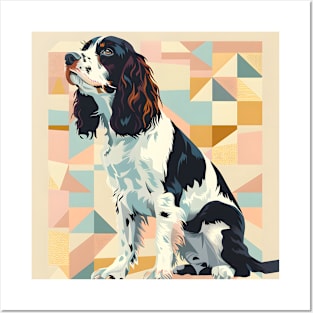 Retro English Toy Spaniel: Pastel Pup Revival Posters and Art